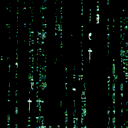 lines of code scrolling down like the matrix